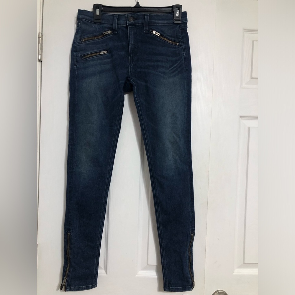 Rag & Bone jeans women’s zipper pocket & ankle skinny‎ high rise jeans. size 28
